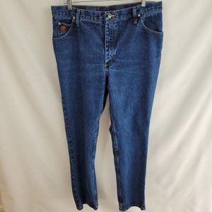 Vintage Wrangler Twenty 20X 36" x 33" Blue Jeans Slim? Heavy Denim